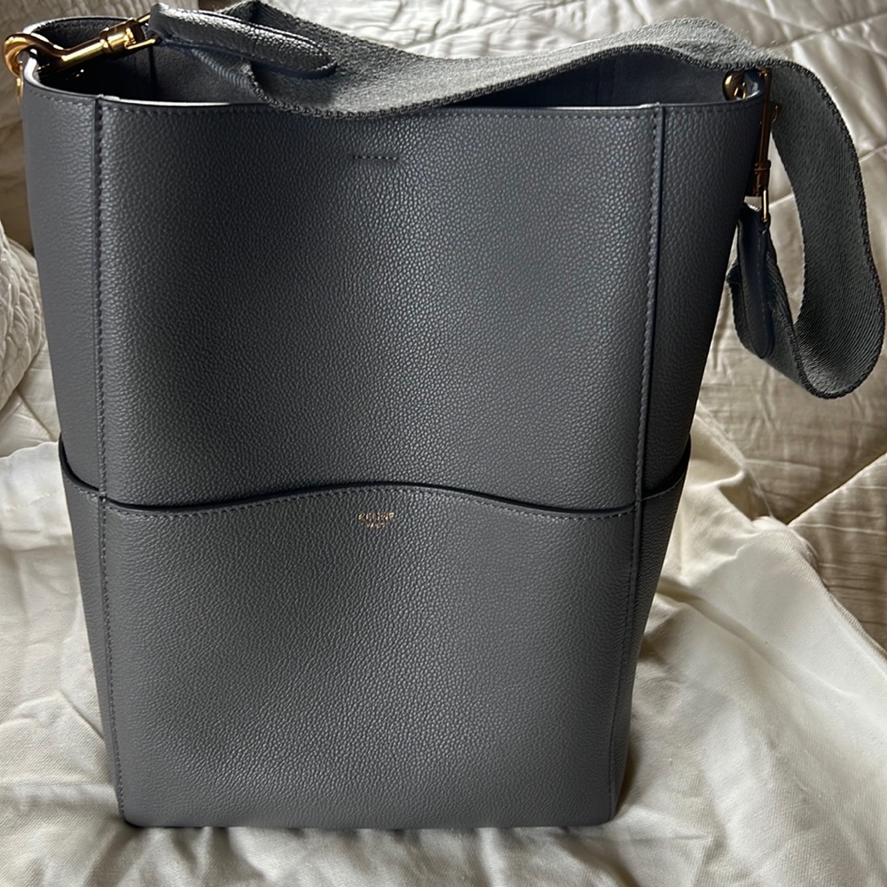 Beautiful brand new grey Celine Sangle bag